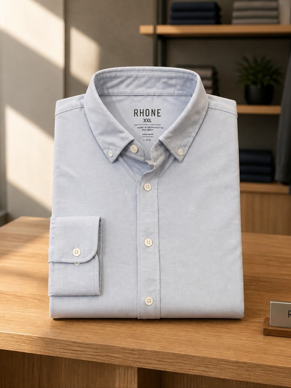 Rhone Light Blue Slim Fit SZ  S Button Down Commuter Performance Shirt Office